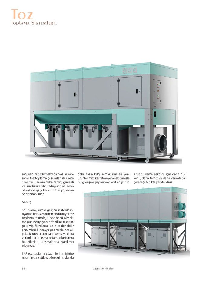Ağaçmakineleri Dergisi Dosya:Toz Toplama Saf