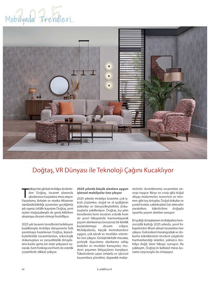 Ağaçmakineleri Dergisi Dosya: Mobilyada 2025 Trendleri