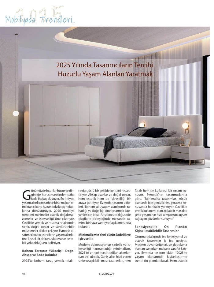 Ağaçmakineleri Dergisi Dosya: Mobilyada 2025 Trendleri