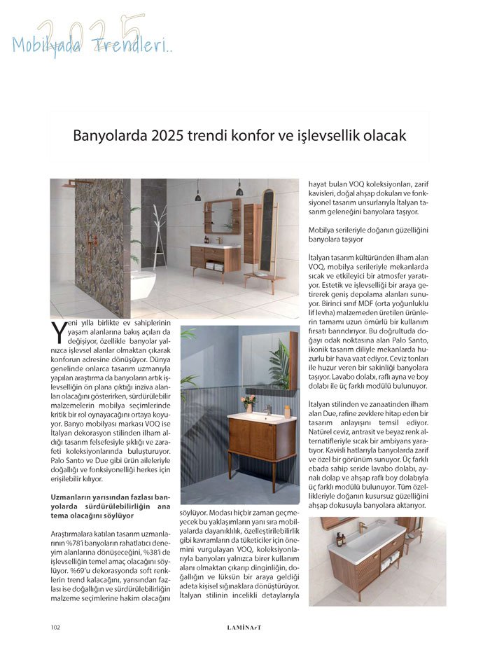 Ağaçmakineleri Dergisi Dosya: Mobilyada 2025 Trendleri