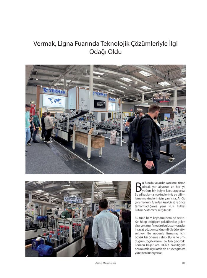 Ağaçmakineleri Dergisi Dosya: Ligna Fuarı Firma İzlenimleri-Vermak