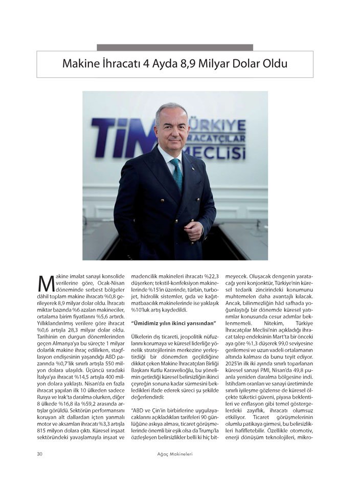 Ağaç Makineleri Dergisi Firma: MAİB